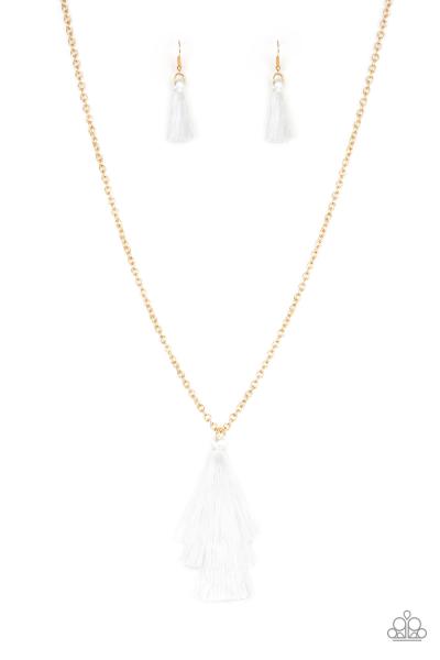 Triple The Tassel - White